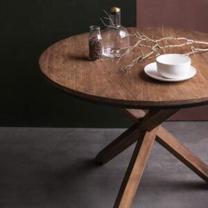 實木餐桌, dBodhi 工業風家具, 靈魂老柚木家具, 工業風家具 Fendy 三腳圓桌-22