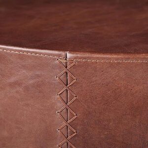 邊几, United Strangers 美式 Loft 風格, 當代設計家具 The Drum 復古皮革黃銅圓邊几-44