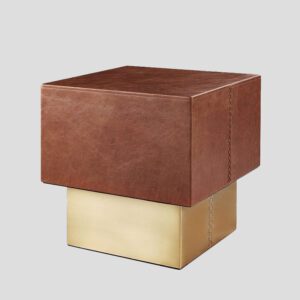 邊几, United Strangers 美式 Loft 風格, 當代設計家具 The Drum 復古皮革黃銅方邊几-40