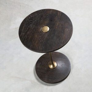 Ollo 焦燻橡木圓邊几