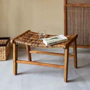 休閒椅, dBodhi 工業風家具, 靈魂老柚木家具 Caterpillar Beetle 原野編織腳凳-23