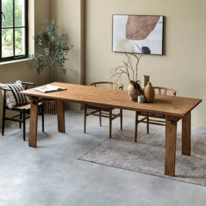 實木餐桌, 實木書桌, dBodhi 工業風家具, 靈魂老柚木家具 Artisan 懷舊簡約餐桌-18