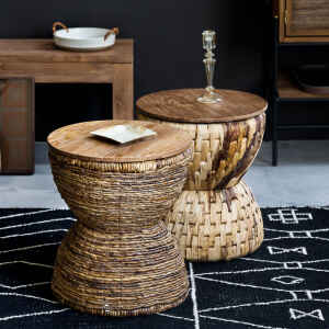 Rebana Bass 細條紋邊几