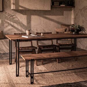 實木餐桌, 實木書桌, dBodhi 工業風家具, 靈魂老柚木家具 Outline 餐桌/工作桌-17