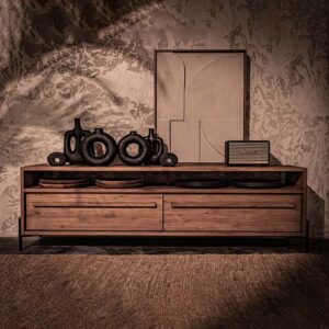 電視櫃, dBodhi 工業風家具, 靈魂老柚木家具 Outline 一層二抽電視櫃-36