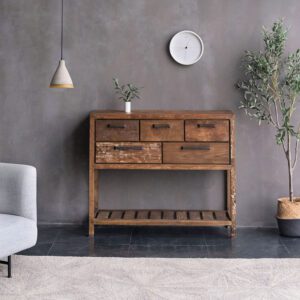 Soul 老柚木原始風貌五抽儲物櫃