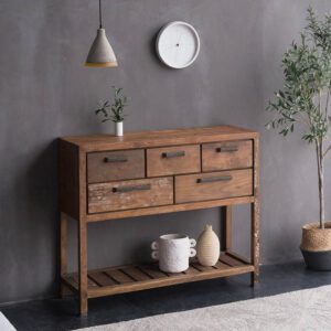 Soul 老柚木原始風貌五抽儲物櫃