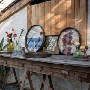 收藏 | 玩具 | 小物, 比利時原木實木家具｜Ethnicraft, 當代設計家具, Notre Monde 美國輕奢家飾 筆墨暈染酒红玻璃托盤-18