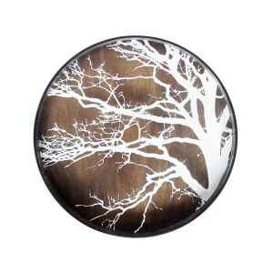 樺白樹影漂流木托盤