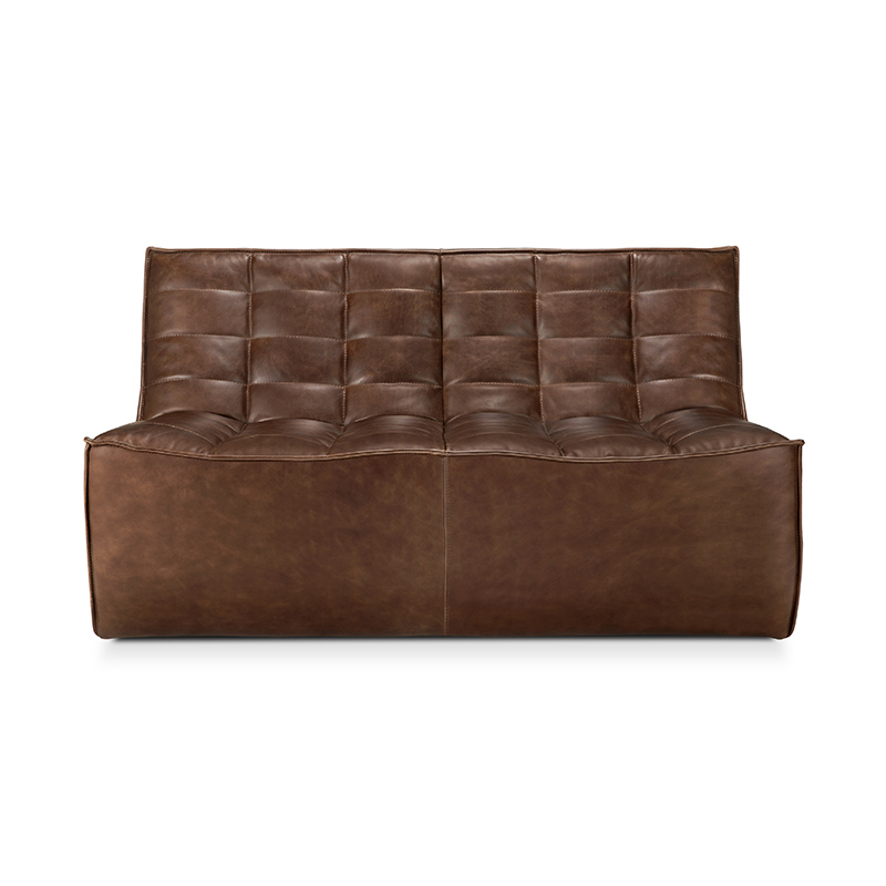 沙發, 比利時原木實木家具｜Ethnicraft, 當代設計家具 N701 沙發（栗棕色皮革）-13