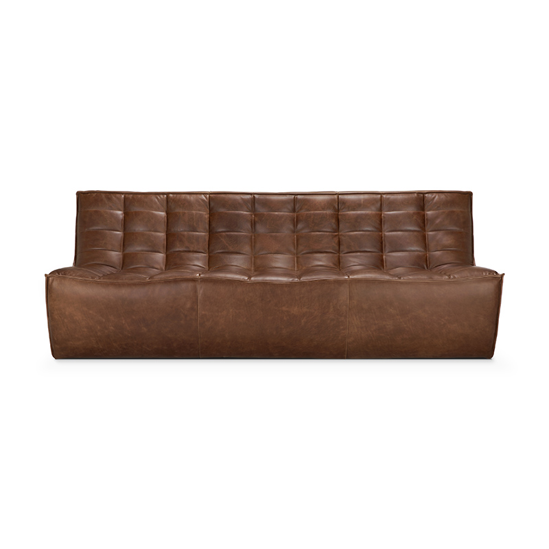 沙發, 比利時原木實木家具｜Ethnicraft, 當代設計家具 N701 沙發（栗棕色皮革）-14