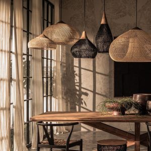 Banjo 籐編吊燈燈罩-原色 (電線另配)