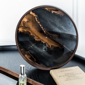 Bronze Organic 玻璃圓托盤