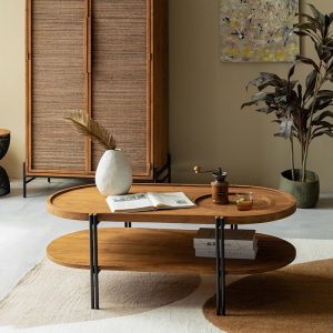 Coco 寧靜韶光楕圓雙層茶几