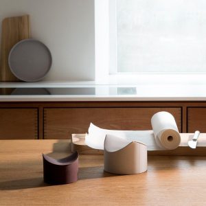 Phold 柔軟置物盒（圓、麻灰）