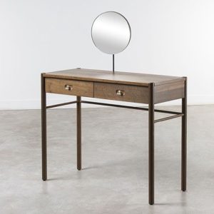 Balam 栗黑橡木對鏡梳妝桌