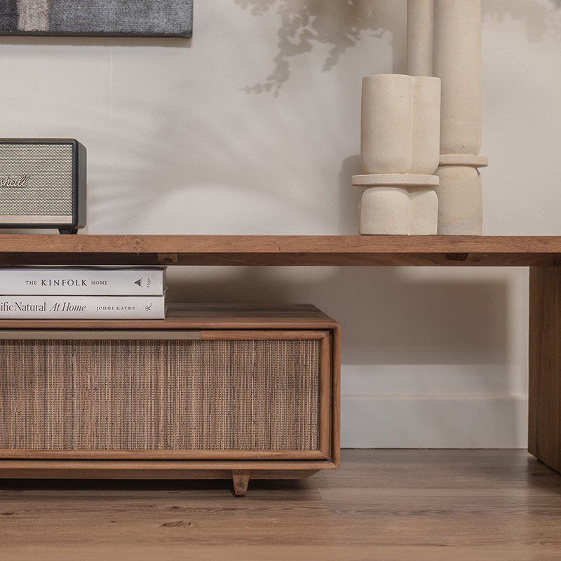 電視櫃, dBodhi 工業風家具, 靈魂老柚木家具 Grace 兩抽延伸電視櫃-15