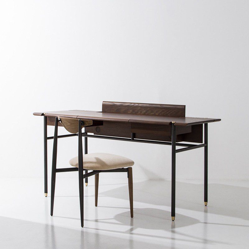 實木書桌, District 8 摩登工業復古家具, 工業風家具 Stacking 二抽辦公桌/書桌-10
