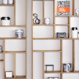 玄關, 高櫃, 書架書櫃, 比利時原木實木家具｜Ethnicraft, 當代設計家具 M Rack 幾何解構高櫃 (L)-18