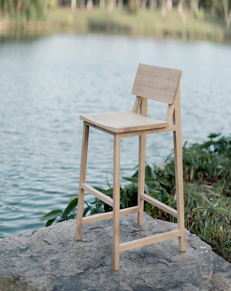 吧台, 比利時原木實木家具｜Ethnicraft, 極簡設計家具 N3 設計師中島椅-12