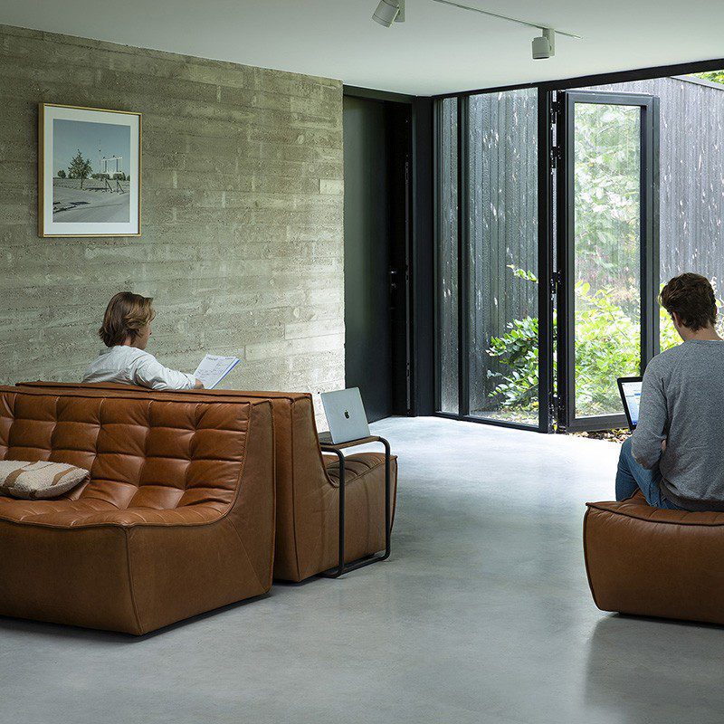 沙發, 比利時原木實木家具｜Ethnicraft, 當代設計家具 N701 沙發（焦糖色皮革）-13