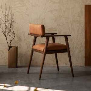 Vintage 斯堪地經典植鞣皮革扶手椅