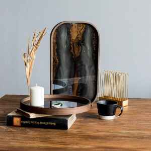 收藏 | 玩具 | 小物, Notre Monde 美國輕奢家飾 Bronze Organic 玻璃方托盤-25