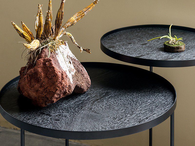 邊几, 比利時原木實木家具｜Ethnicraft, 當代設計家具, Notre Monde 美國輕奢家飾 圓形子母邊几框架-16