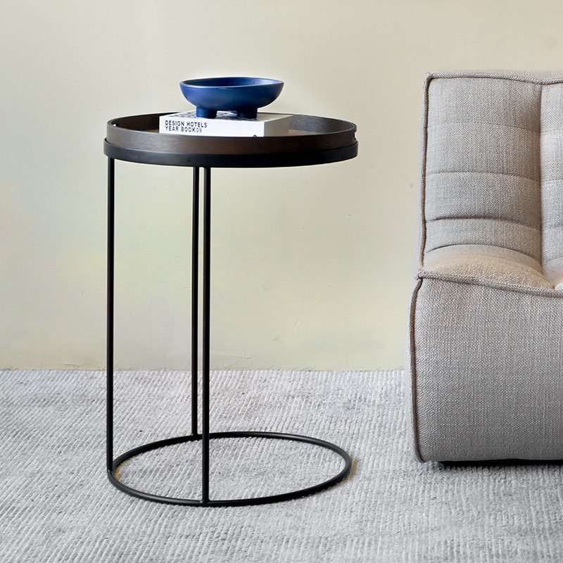 邊几, 比利時原木實木家具｜Ethnicraft, 當代設計家具, Notre Monde 美國輕奢家飾 圓形子母邊几框架-13