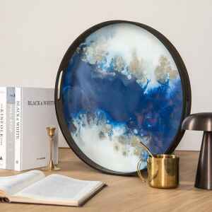 收藏 | 玩具 | 小物, 比利時原木實木家具｜Ethnicraft, 當代設計家具, Notre Monde 美國輕奢家飾 流動薄霧天青玻璃托盤-28