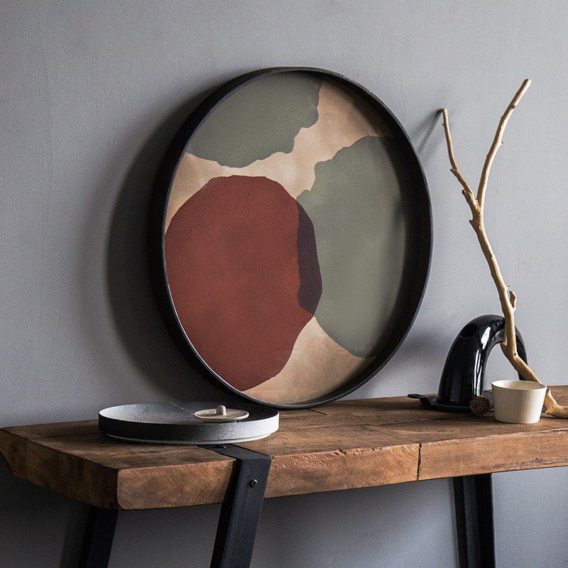 收藏 | 玩具 | 小物, 比利時原木實木家具｜Ethnicraft, 當代設計家具, Notre Monde 美國輕奢家飾 雨落古箋酒紅玻璃托盤-9