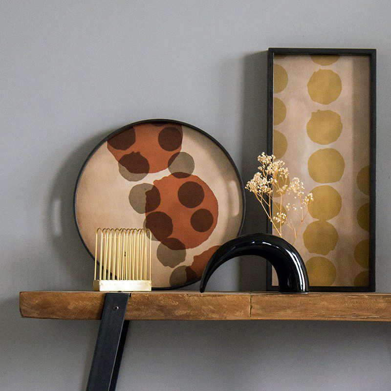 收藏 | 玩具 | 小物, 比利時原木實木家具｜Ethnicraft, 當代設計家具, Notre Monde 美國輕奢家飾 筆墨暈染酒红玻璃托盤-9