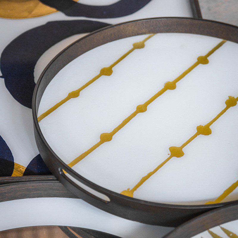 Notre Monde 美國輕奢家飾 光起黎明波光玻璃托盤-9