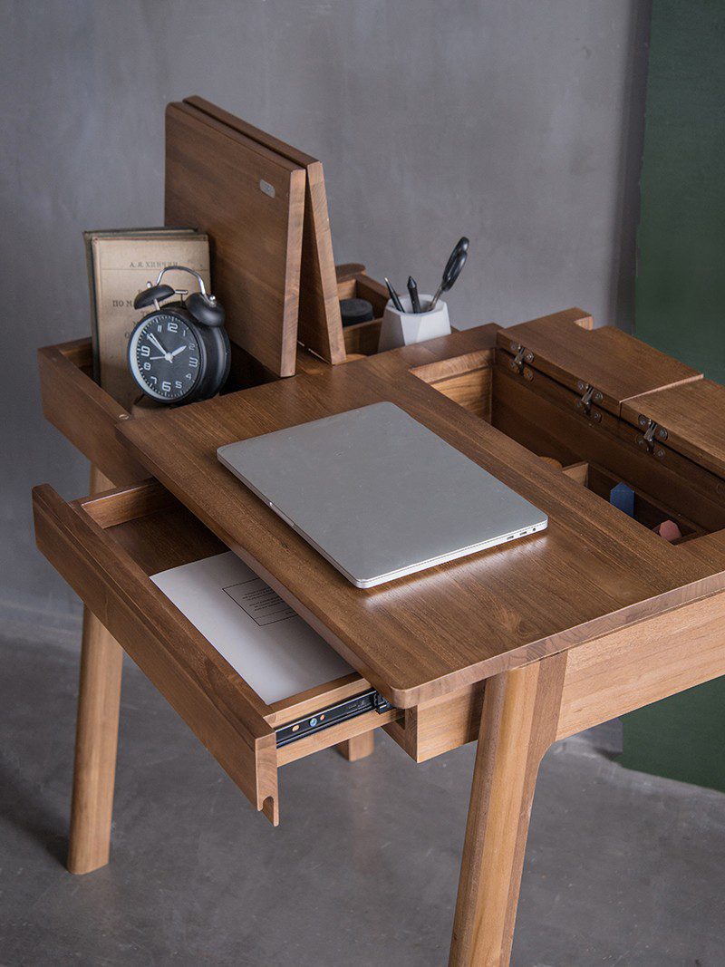 梳妝台, 實木書桌, Karpenter 義大利設計家具, 北歐家具 | Vintage Circa17 多格收納書桌-12