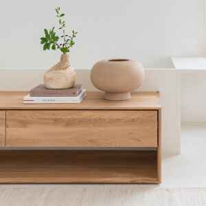 電視櫃, 比利時原木實木家具｜Ethnicraft, 極簡設計家具 Nordic 下掀門抽屜電視櫃-34