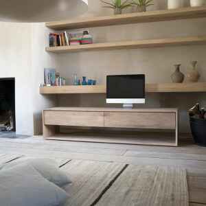 電視櫃, 比利時原木實木家具｜Ethnicraft, 極簡設計家具 Nordic 下掀門抽屜電視櫃-33