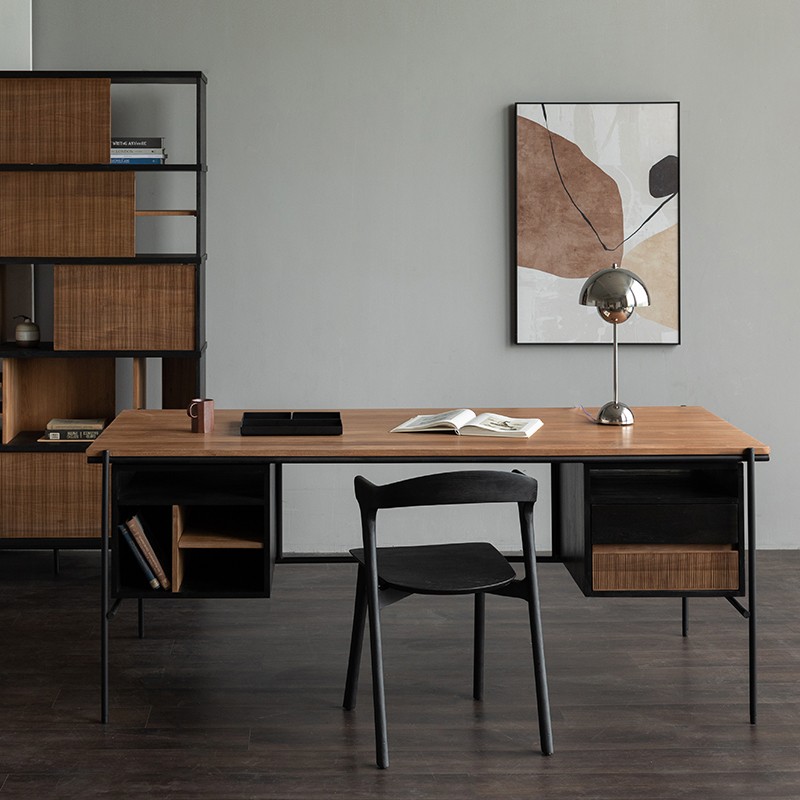 實木書桌, 比利時原木實木家具｜Ethnicraft, 當代設計家具 Oscar 書桌-17