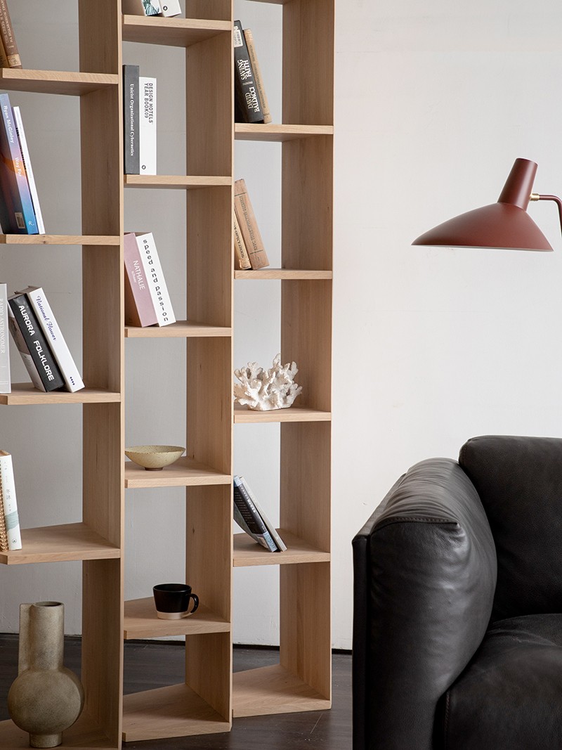 高櫃, 書架書櫃, 比利時原木實木家具｜Ethnicraft, 極簡設計家具 Stairs Rack 雙面穿透儲物櫃-12