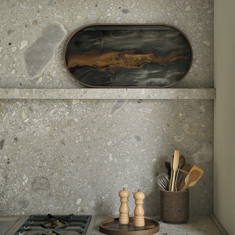 收藏 | 玩具 | 小物, 比利時原木實木家具｜Ethnicraft, 當代設計家具, Notre Monde 美國輕奢家飾 Bronze Organic  玻璃橢圓托盤-11