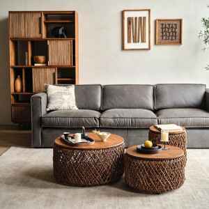 咖啡桌, dBodhi 工業風家具, 靈魂老柚木家具 Knut 咖啡桌組-44