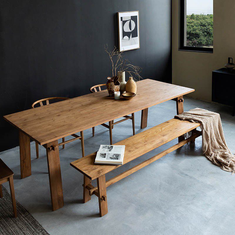 實木餐桌, 實木書桌, dBodhi 工業風家具, 靈魂老柚木家具 Artisan 懷舊簡約餐桌-13