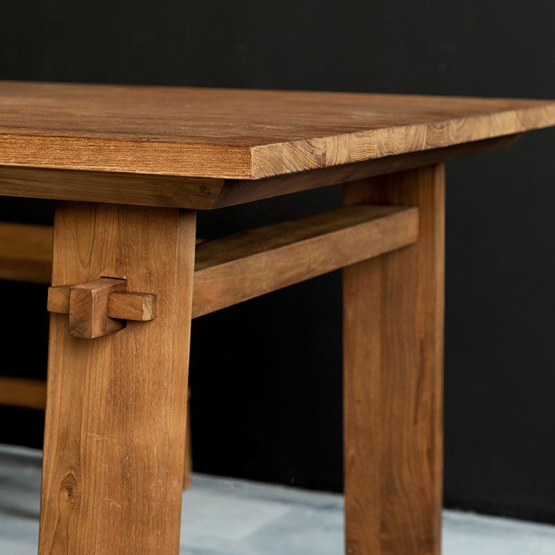 實木餐桌, 實木書桌, dBodhi 工業風家具, 靈魂老柚木家具 Artisan 懷舊簡約餐桌-14