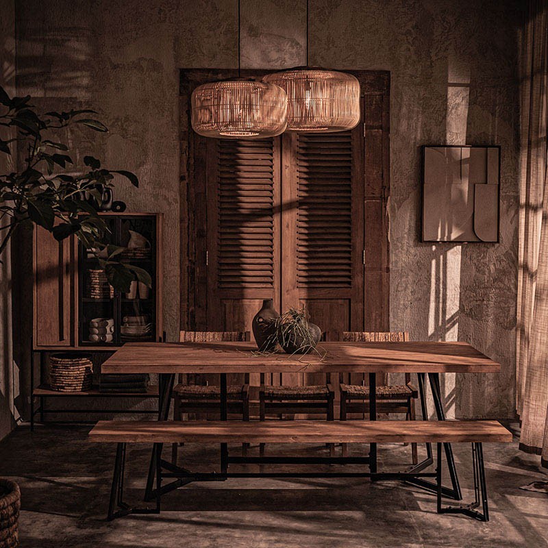 燈具, dBodhi 工業風家具, 靈魂老柚木家具 Bucket 藤編吊燈燈罩-原色(電線另配)-13