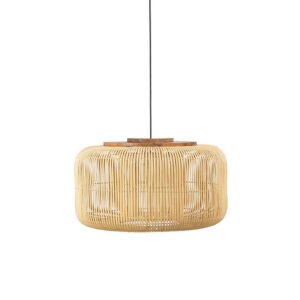 燈具, dBodhi 工業風家具, 靈魂老柚木家具 Bucket 藤編吊燈燈罩-原色(電線另配)-20