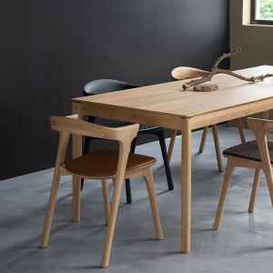 實木餐桌, 比利時原木實木家具｜Ethnicraft, 極簡設計家具, 當代設計家具 Bok 側開滑軌延伸餐桌-27