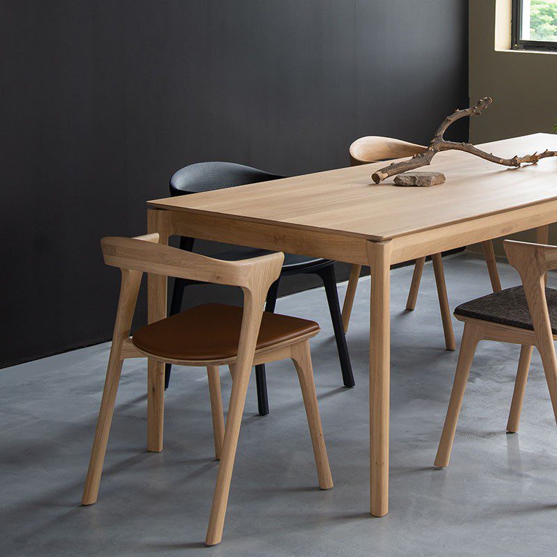 實木餐桌, 比利時原木實木家具｜Ethnicraft, 極簡設計家具, 當代設計家具 Bok 側開滑軌延伸餐桌-14