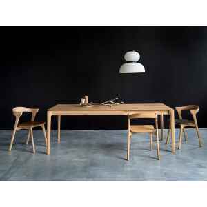 實木餐桌, 比利時原木實木家具｜Ethnicraft, 極簡設計家具, 當代設計家具 Bok 側開滑軌延伸餐桌-26
