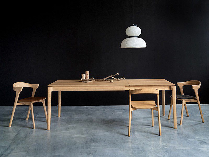 實木餐桌, 比利時原木實木家具｜Ethnicraft, 極簡設計家具, 當代設計家具 Bok 側開滑軌延伸餐桌-13