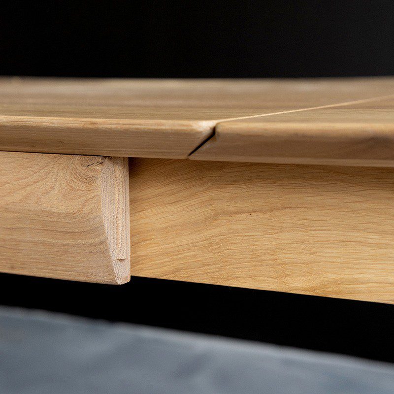 實木餐桌, 比利時原木實木家具｜Ethnicraft, 極簡設計家具, 當代設計家具 Bok 側開滑軌延伸餐桌-16