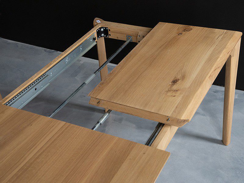 實木餐桌, 比利時原木實木家具｜Ethnicraft, 極簡設計家具, 當代設計家具 Bok 側開滑軌延伸餐桌-17